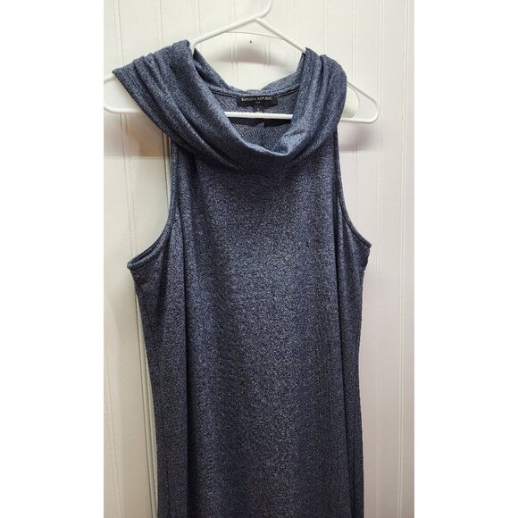 Banana Republic Sleeveless Knit Cowl Neck Dress Large Gray - Picture 2 of 7